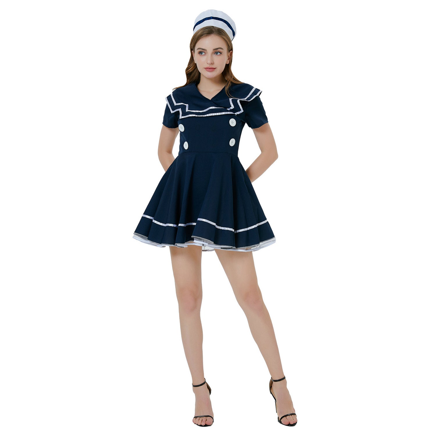 Pin Up Zeeman Vrouwen Kapitein Kostuum