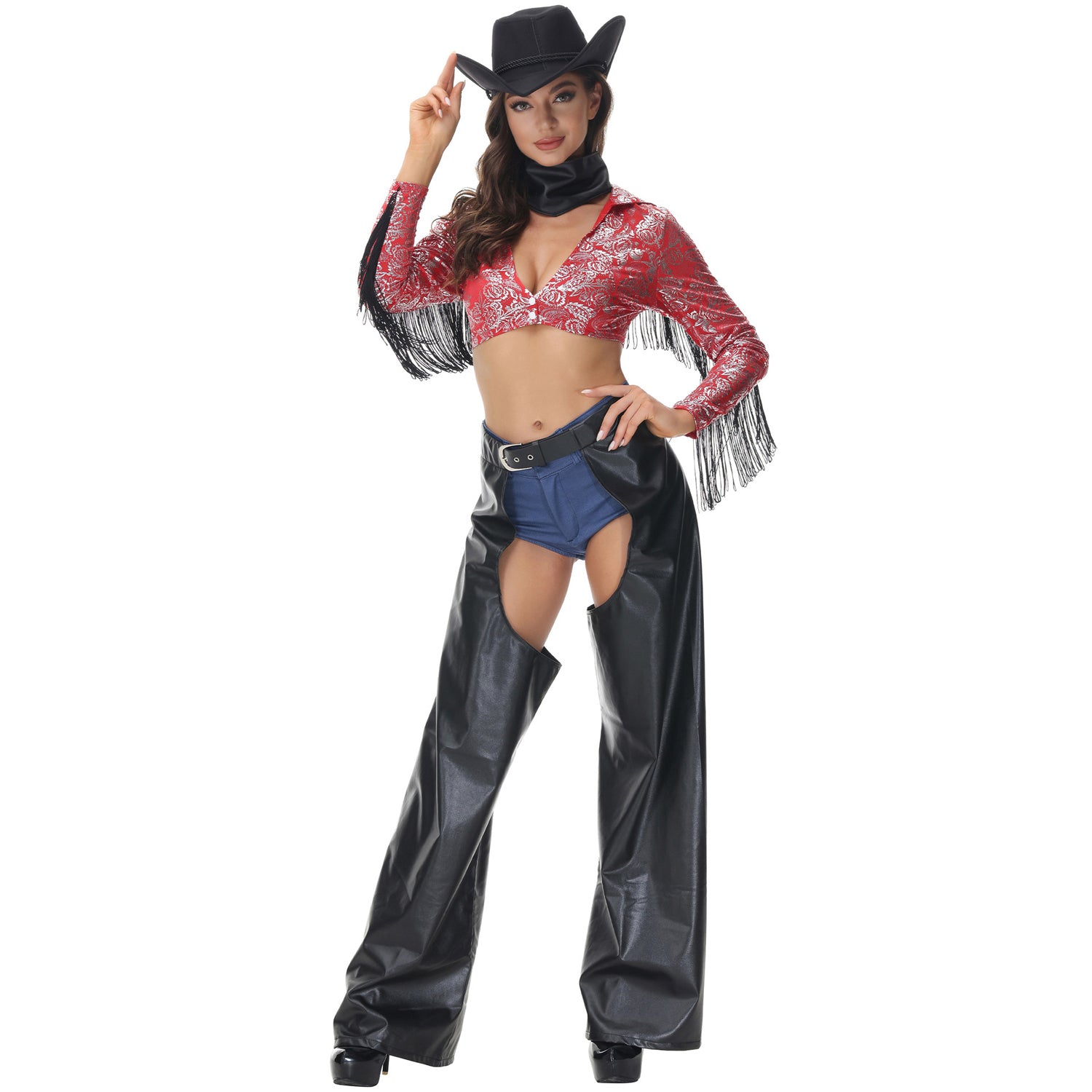 Authentiek westernstijl Ride Out cowgirl kostuum