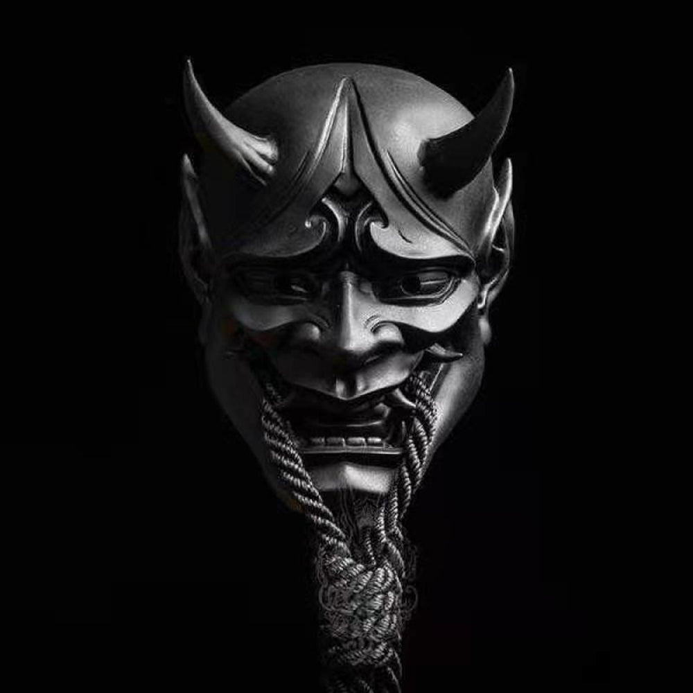 Oni masker Rood Zwart Japans Hannya Cosplay Halloween