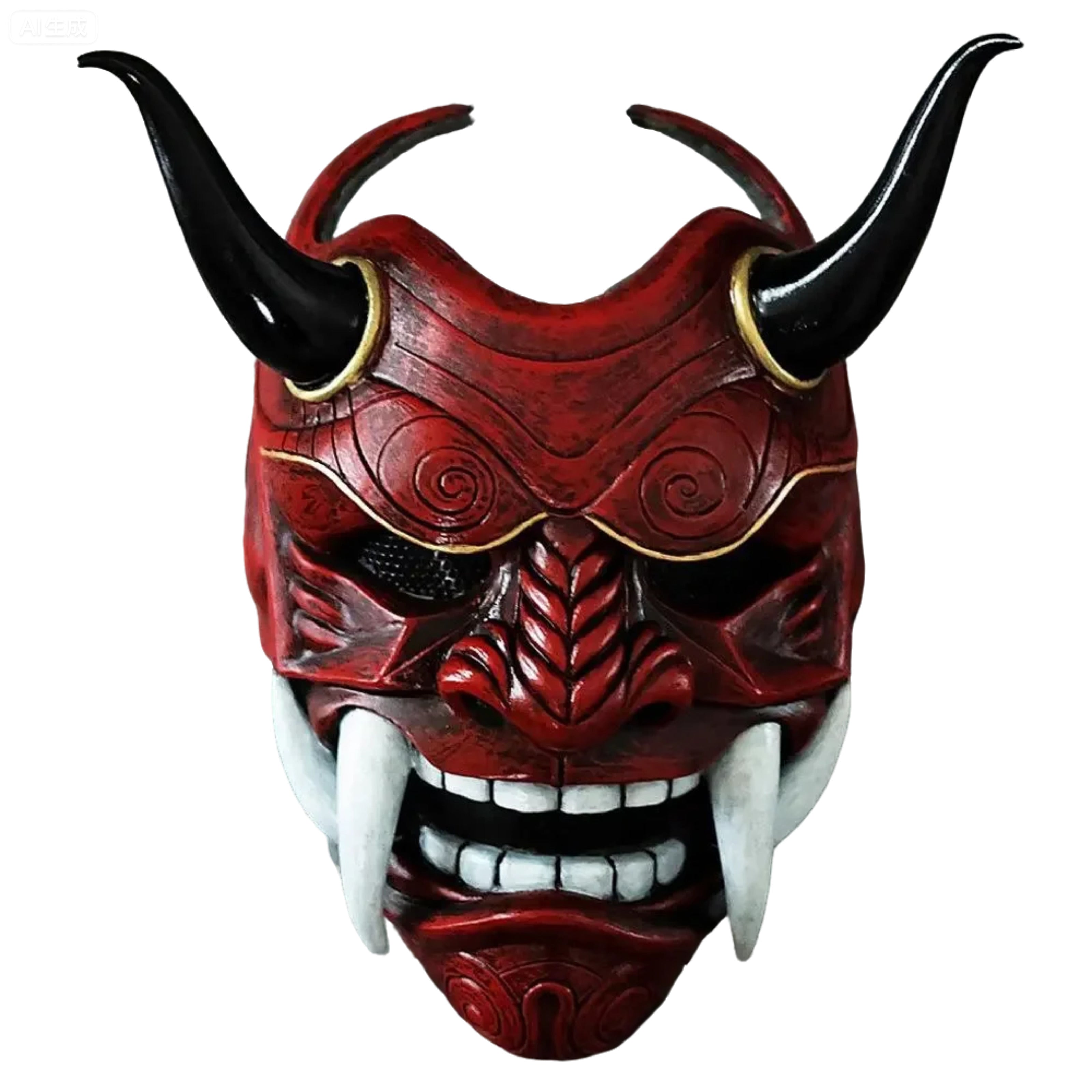 Oni masker Rood Zwart Japans Hannya Cosplay Halloween
