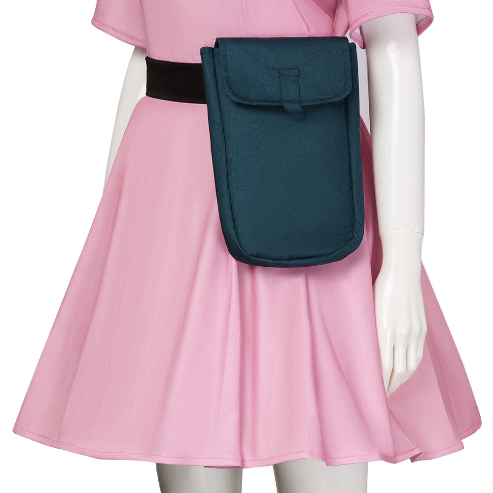 Bulma Cosplay Costume Anime Dragon Ball Pink Fancy Dress Full Set Halloween