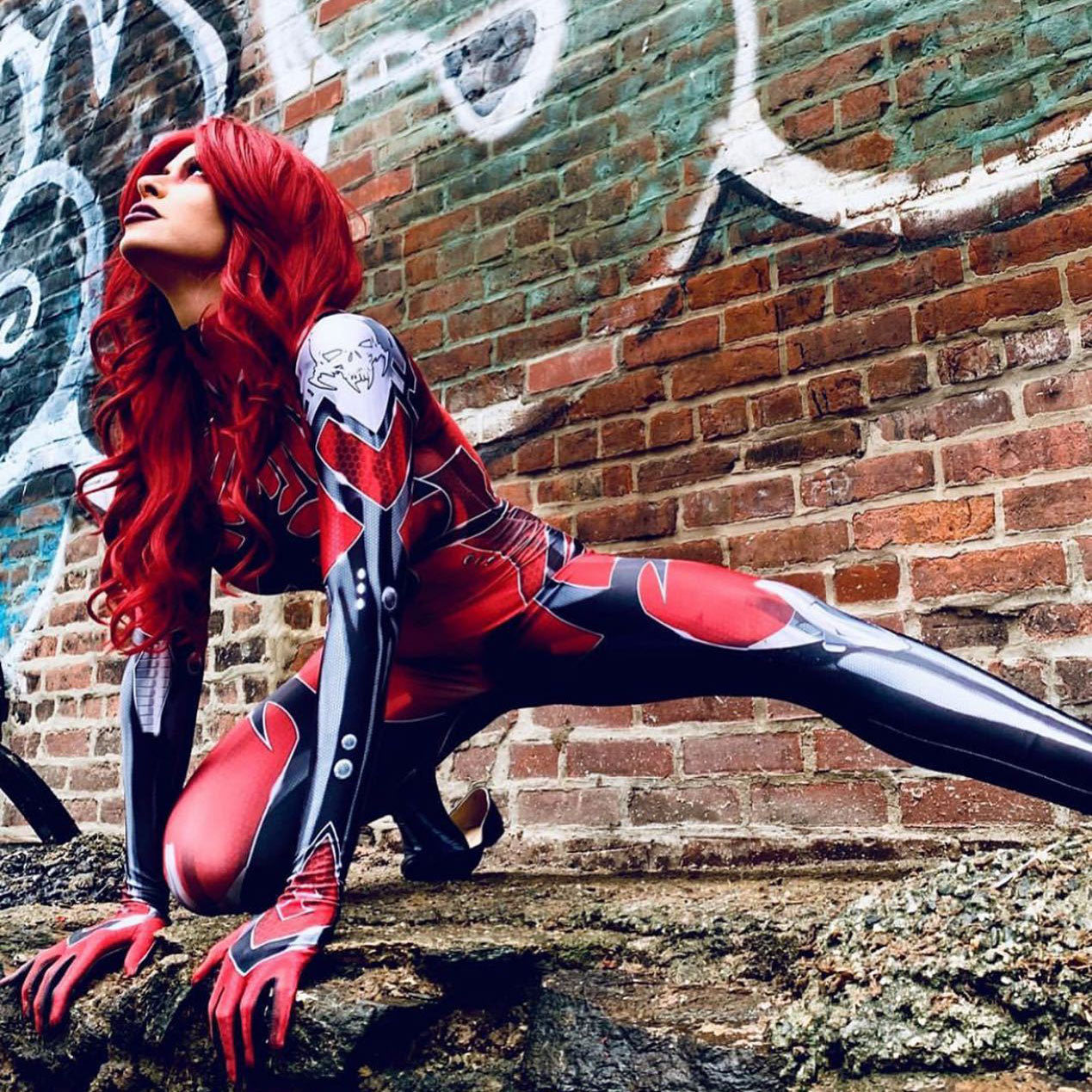 Avengers Red Widow Spider Women Jumpsuit Superhero Costume Halloween