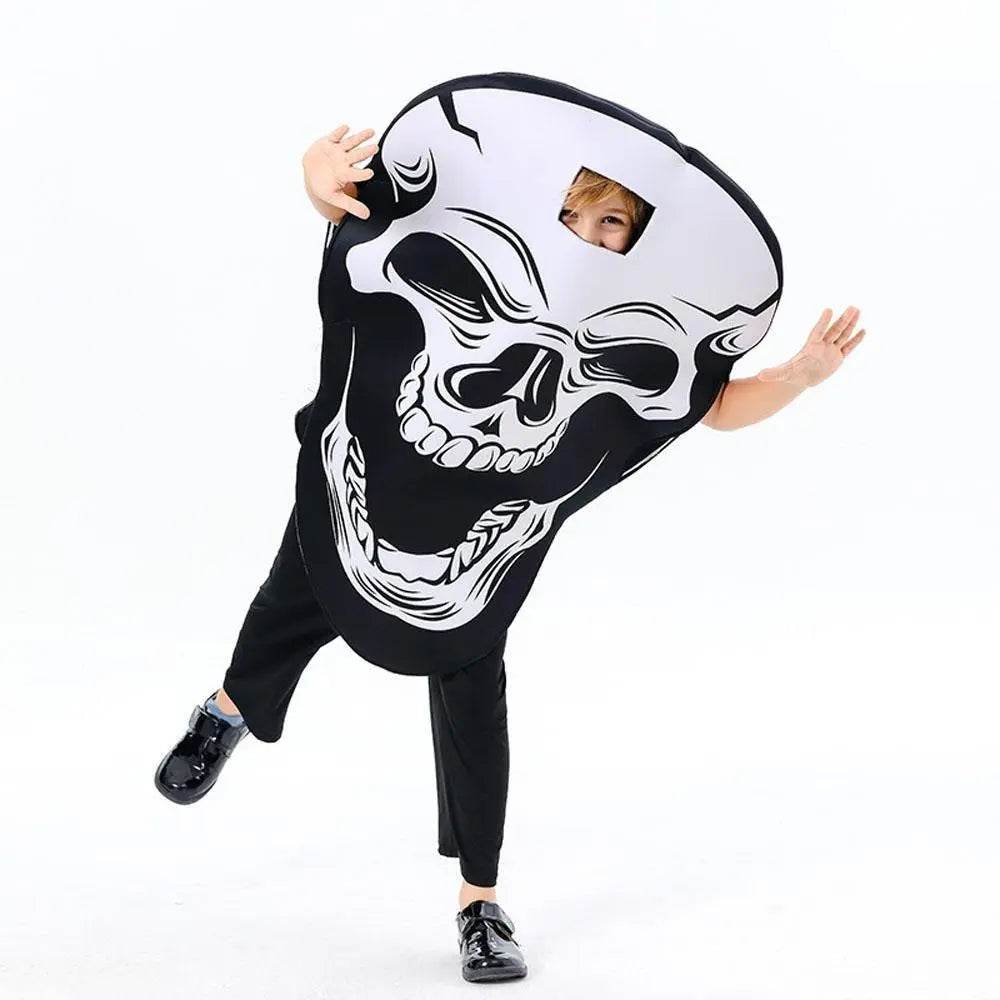 Skeleton Horror Cosplay Costume Halloween Stage Performance Outfit for Kids and Adults - Ecosfun
