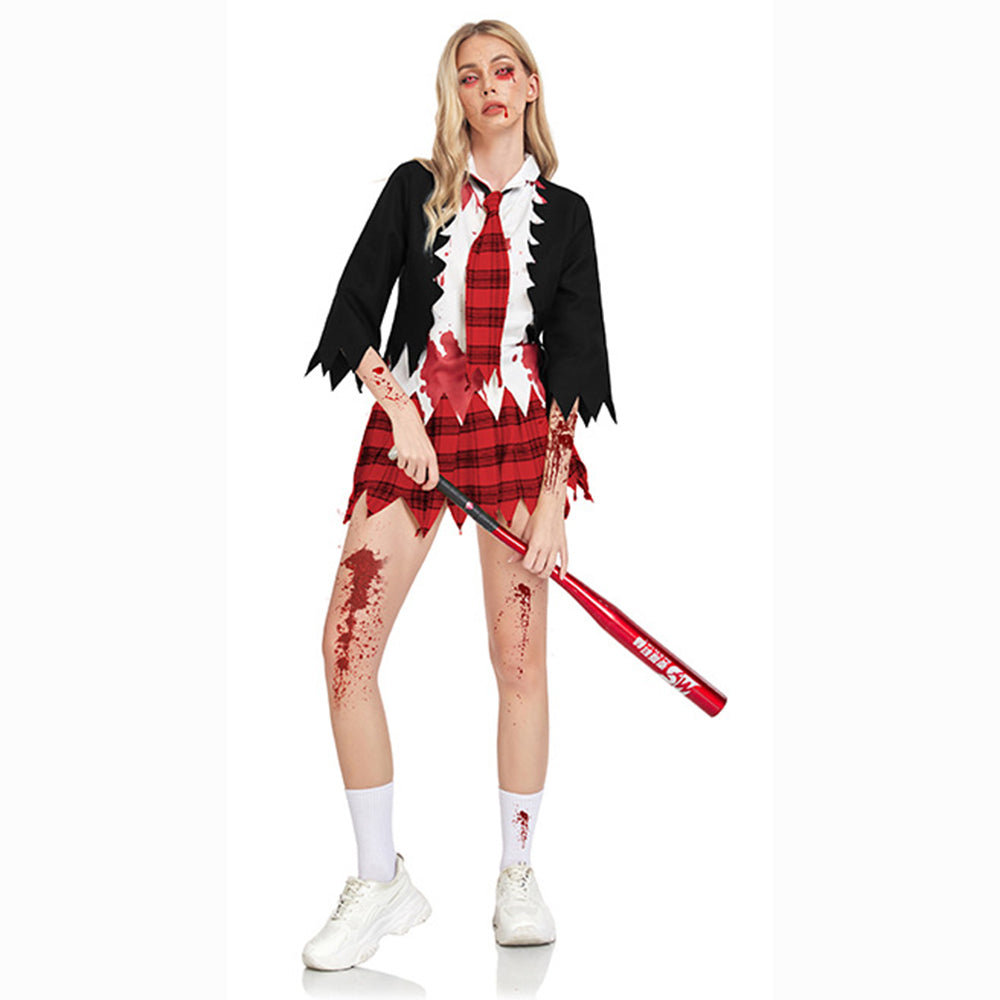 College Vampier Outfit Horror Zombie Studentenuniform Feest Vrouwen Halloween