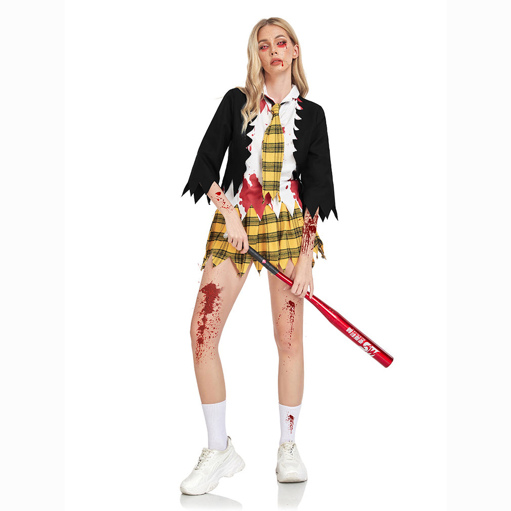 College Vampier Outfit Horror Zombie Studentenuniform Feest Vrouwen Halloween