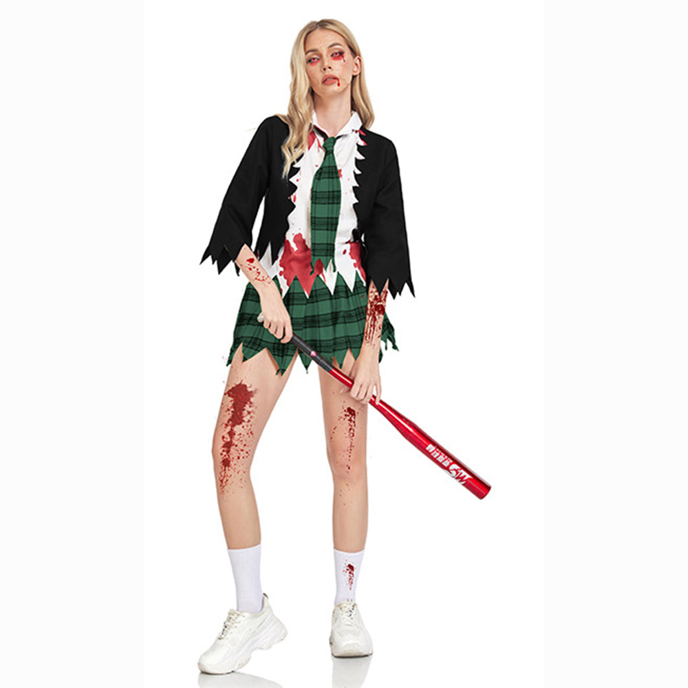 College Vampier Outfit Horror Zombie Studentenuniform Feest Vrouwen Halloween