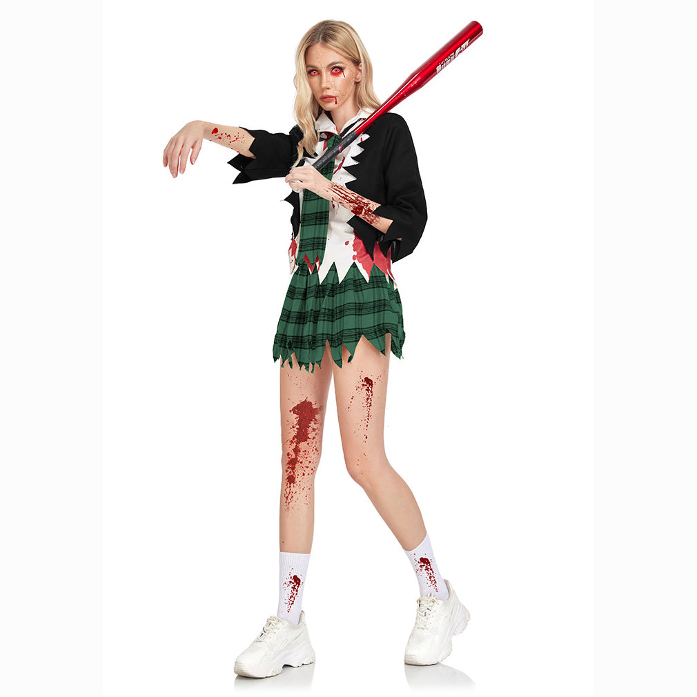 College Vampier Outfit Horror Zombie Studentenuniform Feest Vrouwen Halloween