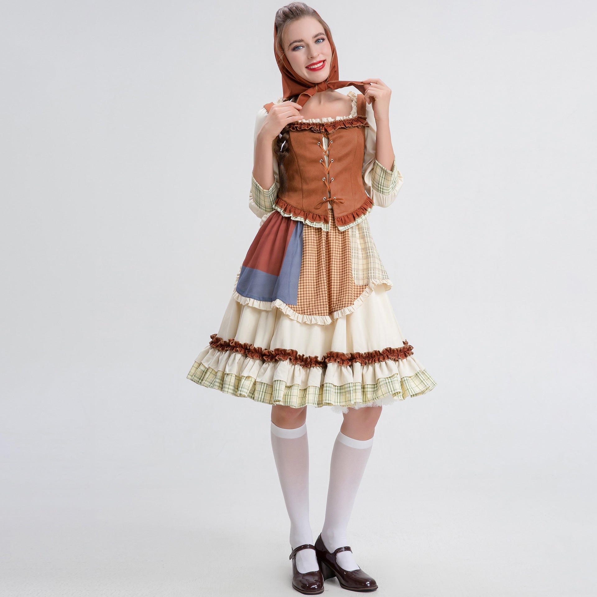 Kleine Roodkapje Halloween Jurk Kostuum Dienstmeisje Podium Pak