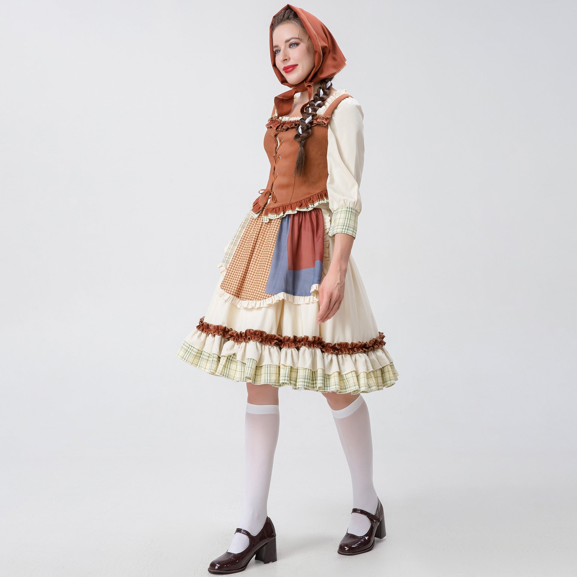 Kleine Roodkapje Halloween Jurk Kostuum Dienstmeisje Podium Pak