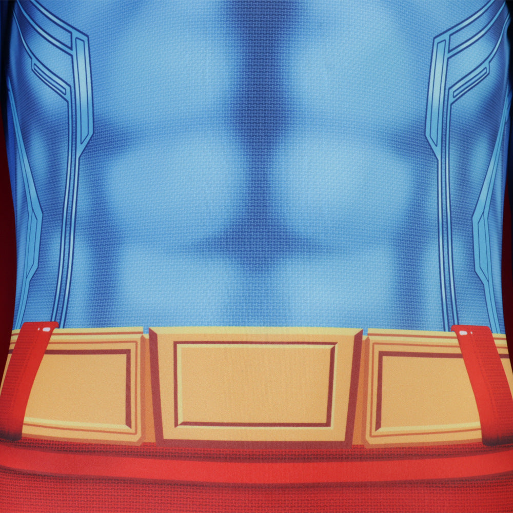 Deluxe Superman Clark Kent 3D Jumpsuit met Mantel Bodysuit