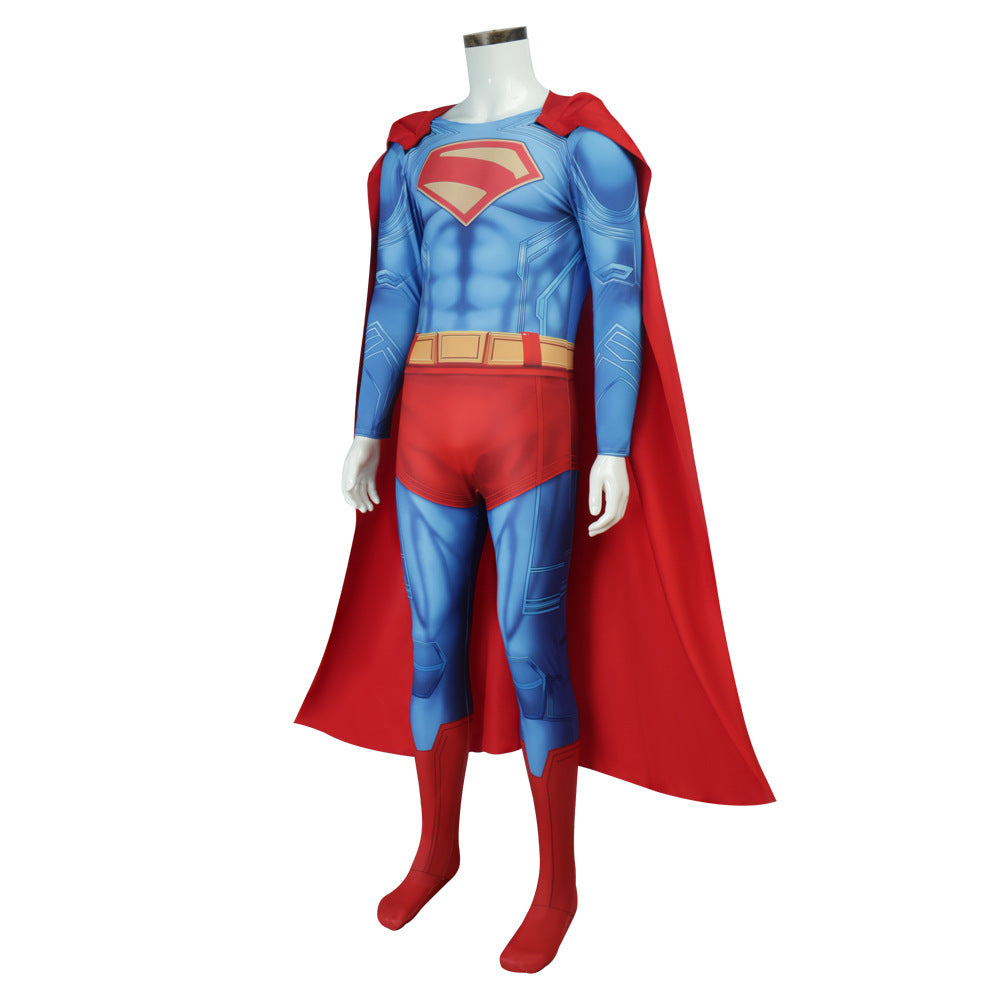 Deluxe Superman Clark Kent 3D Jumpsuit met Mantel Bodysuit