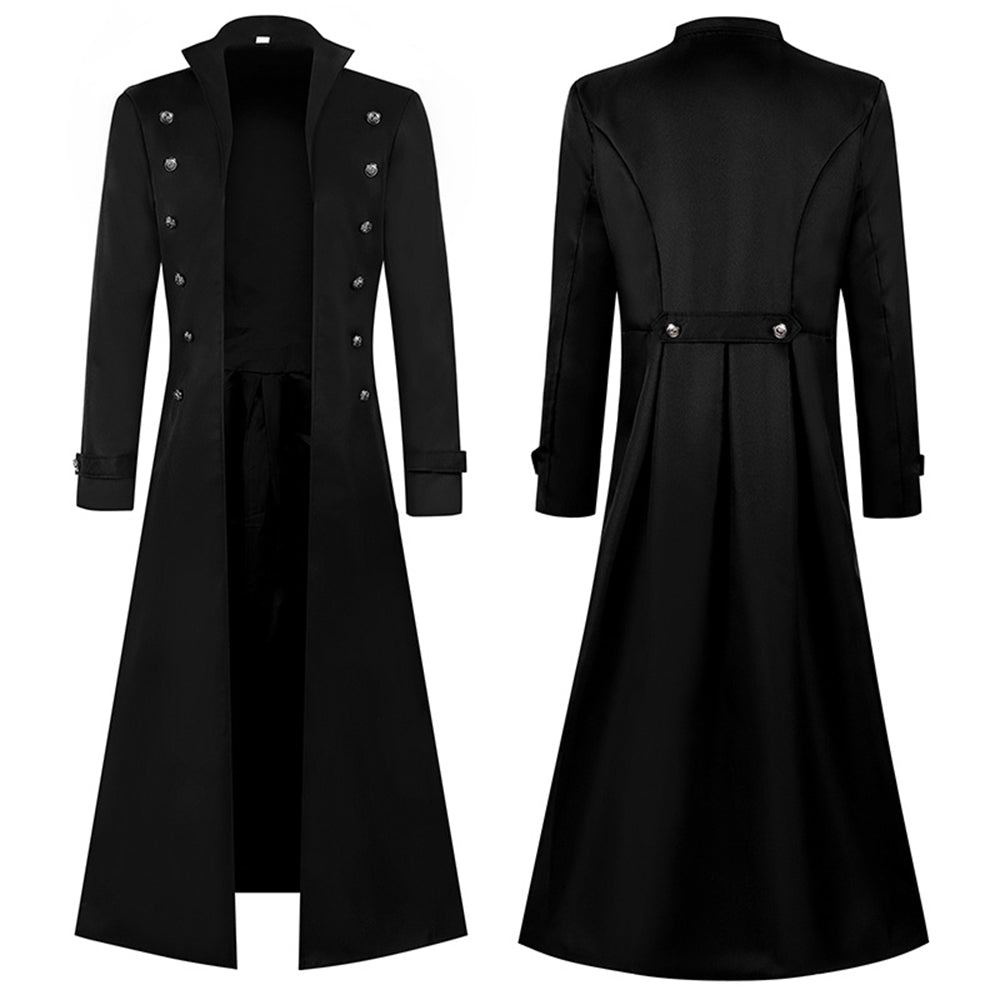 Middeleeuws Steampunk Retro Gotisch Kostuum Jas Trenchcoat Victoriaans Uniform
