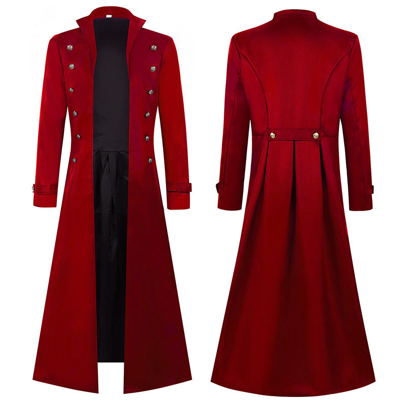 Middeleeuws Steampunk Retro Gotisch Kostuum Jas Trenchcoat Victoriaans Uniform