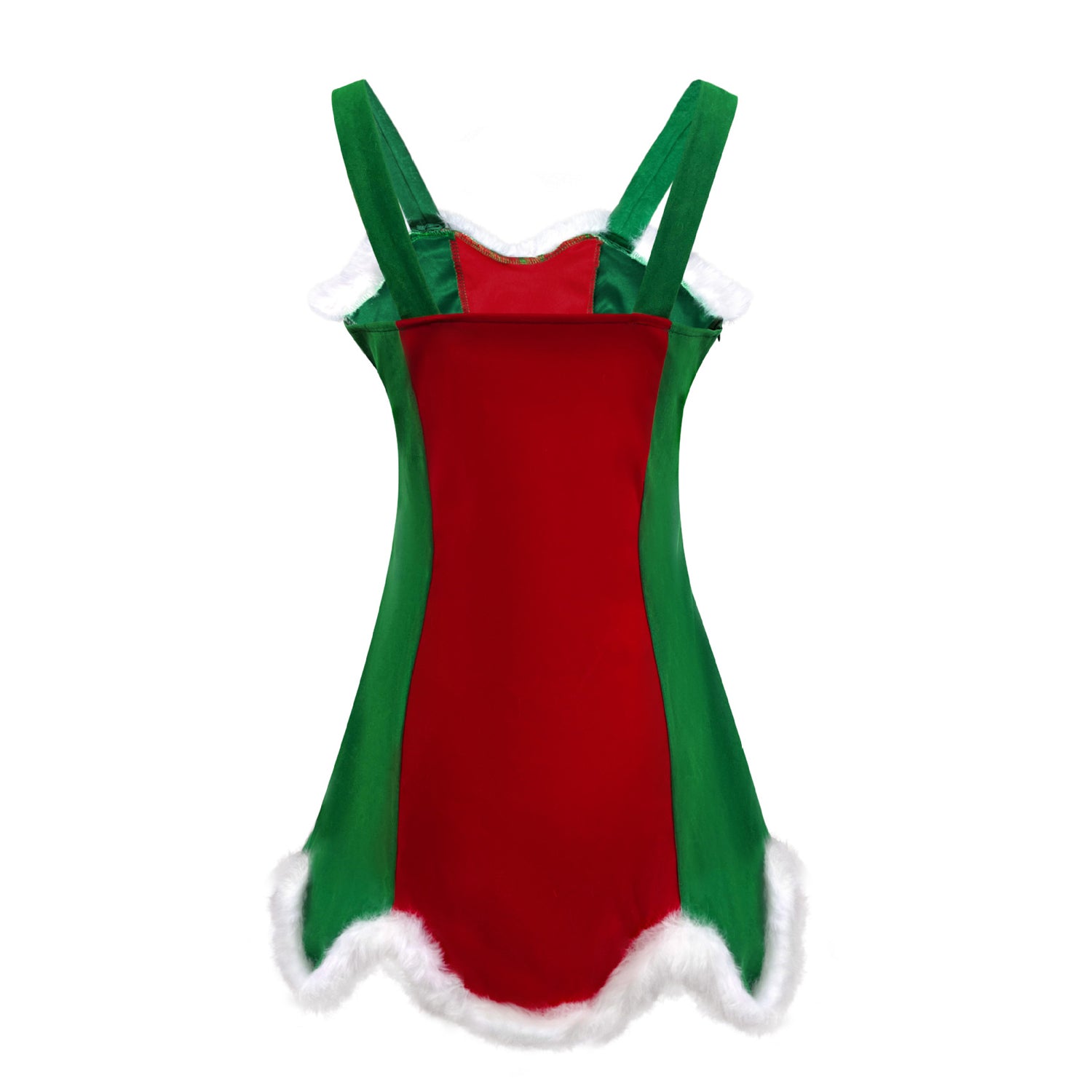 Santa Kerst Vrouwen Kostuum Groen en Rood ELF Kerst Kostuum