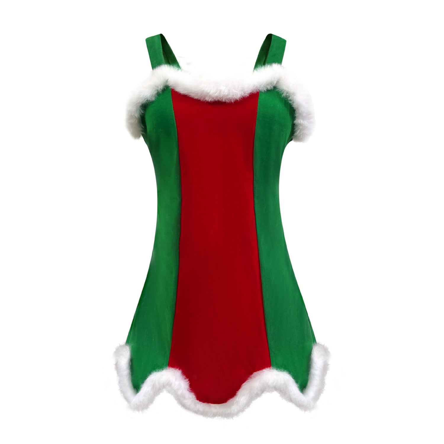 Santa Kerst Vrouwen Kostuum Groen en Rood ELF Kerst Kostuum