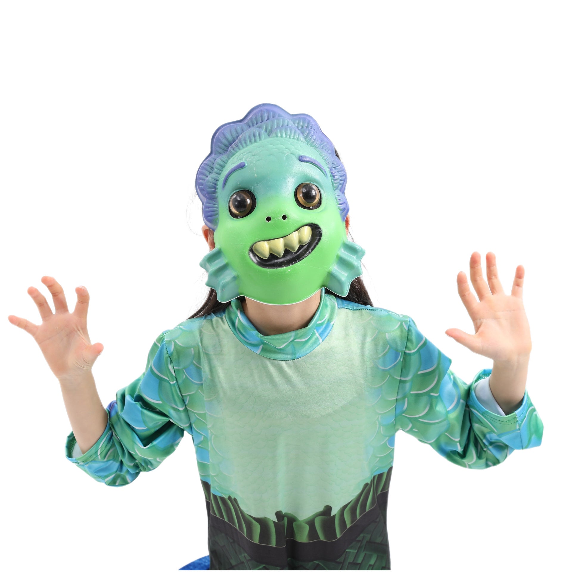 Kinder Luca Alberto Zeemonster Kostuum met Masker Halloween