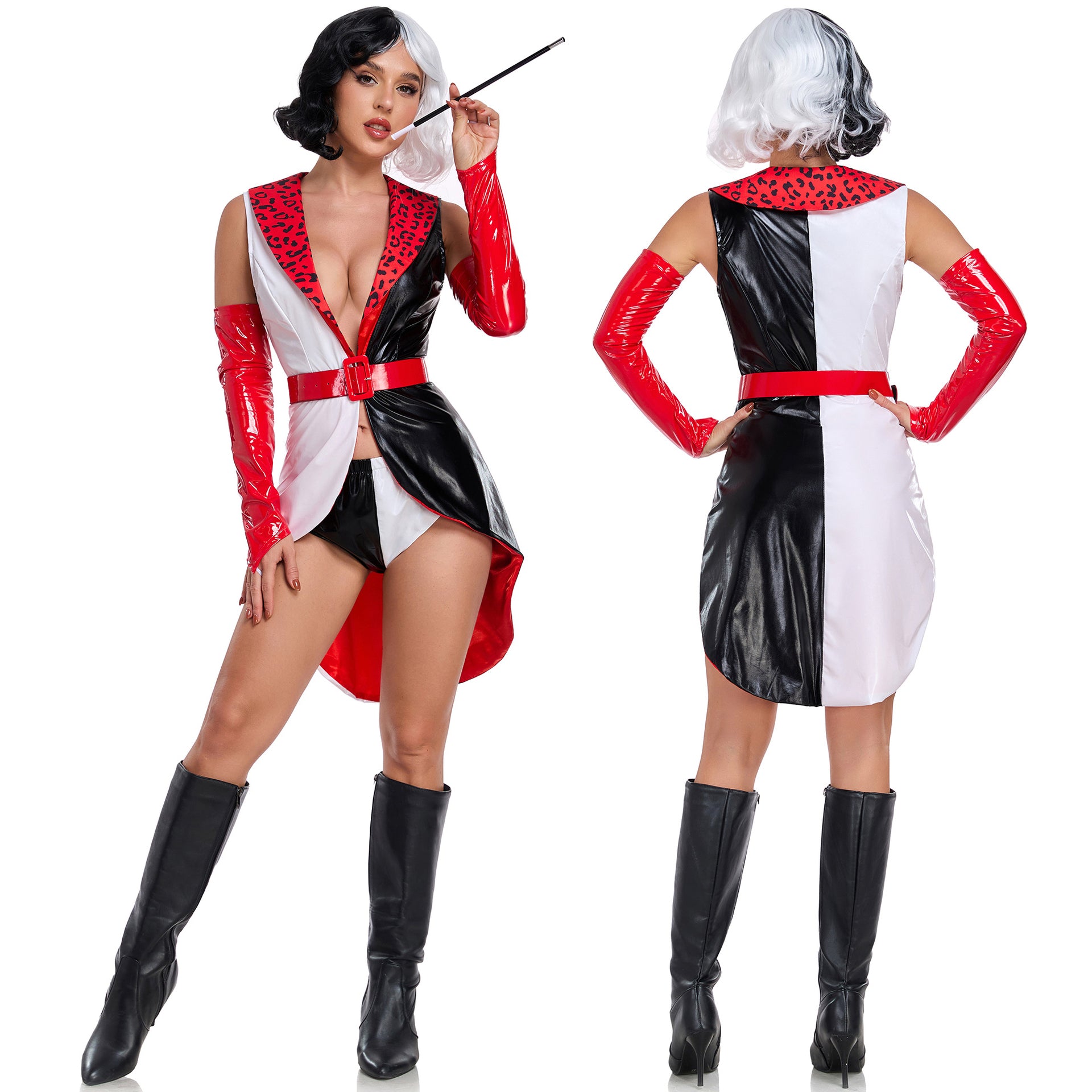 Honderd-en-een Dalmatiërs Cruella De Vil Kostuum Jurk Halloween