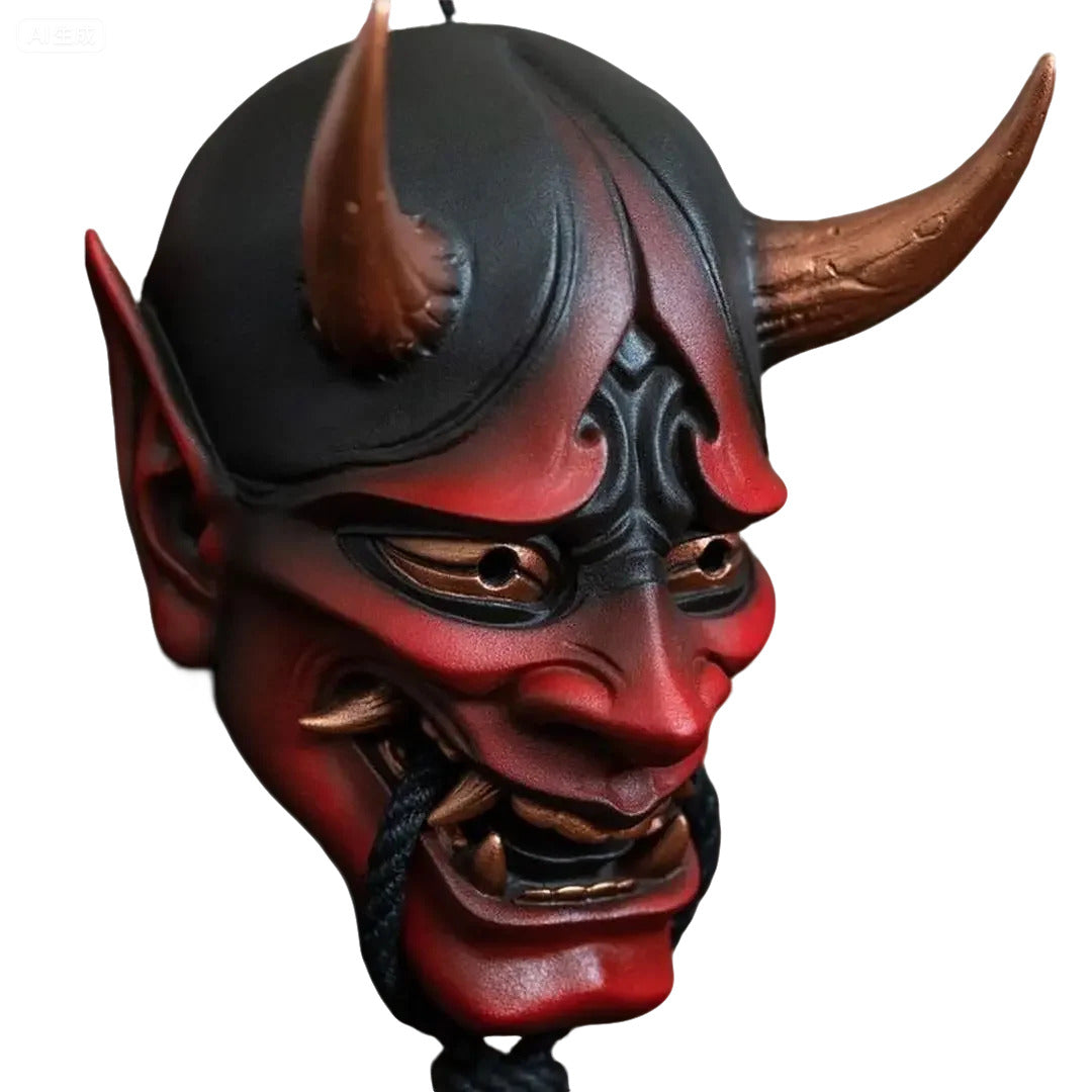 Oni masker Rood Zwart Japans Hannya Cosplay Halloween
