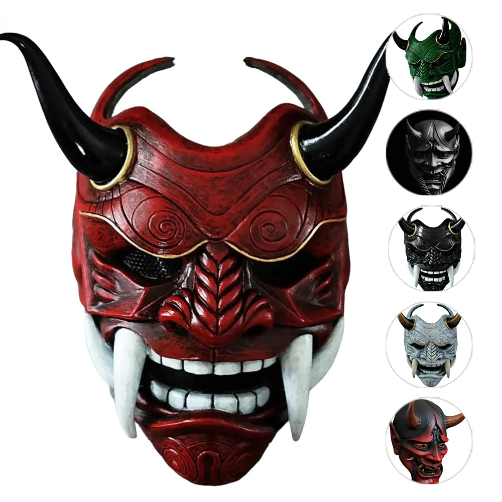 Oni masker Rood Zwart Japans Hannya Cosplay Halloween